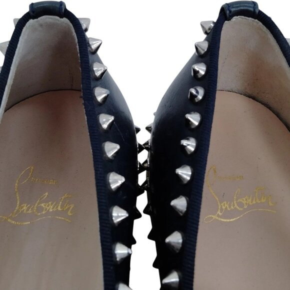 (L3) Christian Louboutin Shoe Black Leather - Picture 6 of 8